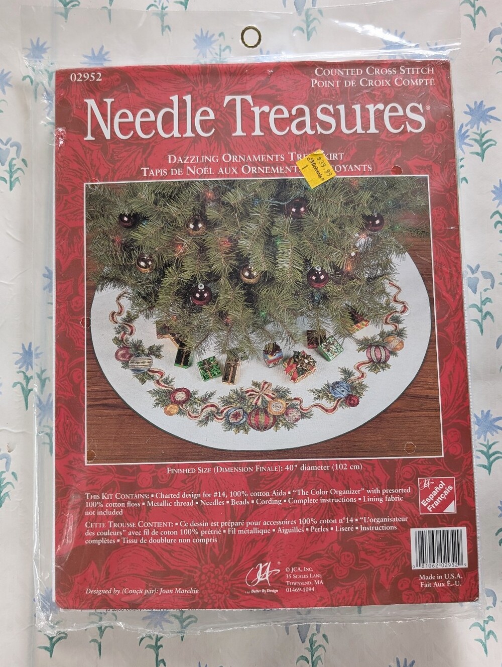 Needle Treasures Counted Cross Stitch Dazzling Ornaments Tree Skirt Kit NEW